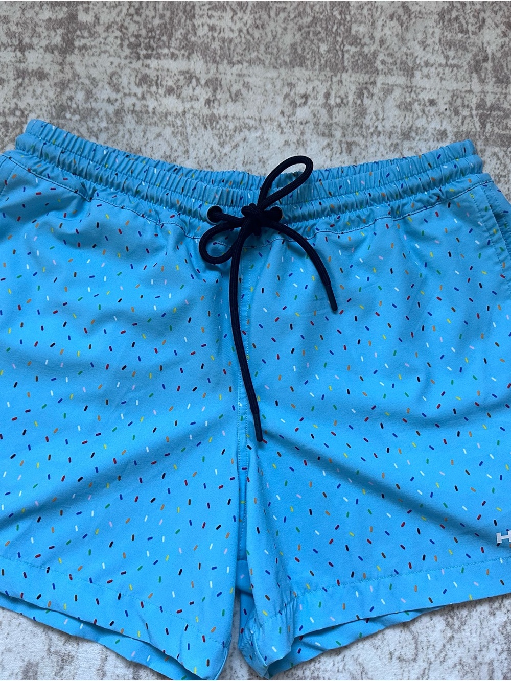 Humankind Blue Shorts Sprinkle Print - Picture 2 of 5